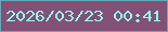 文字の大きさ：5、枠の色：63abba、背景の色：835076、文字の色：94feed 無料ブログパーツのブログ時計