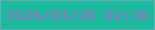 文字の大きさ：1、枠の色：63adb8、背景の色：1abb9d、文字の色：a270cc 無料ブログパーツのブログ時計