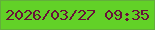 文字の大きさ：5、枠の色：63ae3b、背景の色：62d127、文字の色：681239 無料ブログパーツのブログ時計