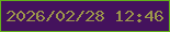 文字の大きさ：2、枠の色：63b11a、背景の色：44125d、文字の色：9c964b 無料ブログパーツのブログ時計
