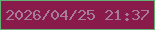 文字の大きさ：5、枠の色：63b174、背景の色：881b49、文字の色：a67b9c 無料ブログパーツのブログ時計