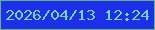 文字の大きさ：3、枠の色：63b479、背景の色：1c30ea、文字の色：79d4b3 無料ブログパーツのブログ時計