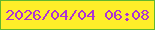 文字の大きさ：2、枠の色：63b72d、背景の色：ffee29、文字の色：ae32d4 無料ブログパーツのブログ時計