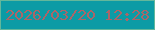 文字の大きさ：2、枠の色：63b79b、背景の色：0c9ba5、文字の色：ab6568 無料ブログパーツのブログ時計