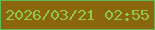 文字の大きさ：5、枠の色：63b955、背景の色：8a670d、文字の色：92c74e 無料ブログパーツのブログ時計