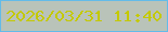 文字の大きさ：5、枠の色：63bbe8、背景の色：b9c3b9、文字の色：c4c900 無料ブログパーツのブログ時計