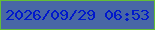 文字の大きさ：2、枠の色：63be37、背景の色：4867a6、文字の色：0018cc 無料ブログパーツのブログ時計