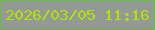 文字の大きさ：3、枠の色：63be40、背景の色：949a93、文字の色：ade50b 無料ブログパーツのブログ時計