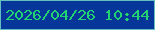 文字の大きさ：4、枠の色：63bebf、背景の色：07369b、文字の色：22d273 無料ブログパーツのブログ時計