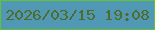 文字の大きさ：1、枠の色：63c134、背景の色：5098b3、文字の色：4e6d2c 無料ブログパーツのブログ時計