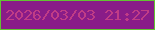 文字の大きさ：3、枠の色：63c332、背景の色：891c88、文字の色：c03c86 無料ブログパーツのブログ時計