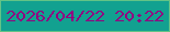 文字の大きさ：2、枠の色：63c386、背景の色：12a190、文字の色：910381 無料ブログパーツのブログ時計
