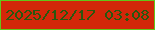 文字の大きさ：5、枠の色：63c619、背景の色：d32709、文字の色：29570f 無料ブログパーツのブログ時計