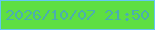 文字の大きさ：3、枠の色：63c7f3、背景の色：5edf42、文字の色：4baeaf 無料ブログパーツのブログ時計