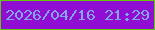 文字の大きさ：2、枠の色：63c805、背景の色：900ed4、文字の色：82a6e7 無料ブログパーツのブログ時計