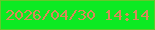 文字の大きさ：3、枠の色：63c82b、背景の色：0bea22、文字の色：d78959 無料ブログパーツのブログ時計