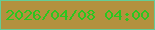 文字の大きさ：5、枠の色：63cd96、背景の色：b3913e、文字の色：2bc61f 無料ブログパーツのブログ時計
