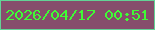 文字の大きさ：2、枠の色：63d296、背景の色：864d6c、文字の色：3ffc35 無料ブログパーツのブログ時計