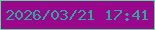 文字の大きさ：5、枠の色：63d398、背景の色：99078c、文字の色：2daa97 無料ブログパーツのブログ時計
