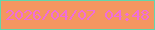 文字の大きさ：5、枠の色：63d6ac、背景の色：f59661、文字の色：f06dd9 無料ブログパーツのブログ時計