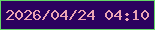 文字の大きさ：1、枠の色：63d767、背景の色：2b015e、文字の色：eca4b4 無料ブログパーツのブログ時計