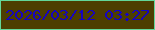 文字の大きさ：5、枠の色：63d79a、背景の色：4d3e01、文字の色：1604c0 無料ブログパーツのブログ時計
