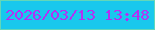 文字の大きさ：4、枠の色：63d7b9、背景の色：19c8ed、文字の色：b430f3 無料ブログパーツのブログ時計