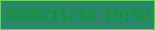 文字の大きさ：1、枠の色：63da3e、背景の色：2a8767、文字の色：069b26 無料ブログパーツのブログ時計