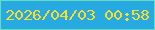 文字の大きさ：4、枠の色：63dcbf、背景の色：27a9e1、文字の色：fbde25 無料ブログパーツのブログ時計