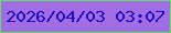 文字の大きさ：1、枠の色：63de6b、背景の色：a16de3、文字の色：200ac5 無料ブログパーツのブログ時計