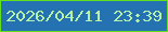文字の大きさ：3、枠の色：63e01d、背景の色：2572b2、文字の色：b6f3a8 無料ブログパーツのブログ時計