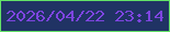 文字の大きさ：2、枠の色：63e268、背景の色：203364、文字の色：7e45e0 無料ブログパーツのブログ時計