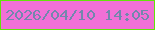 文字の大きさ：1、枠の色：63e309、背景の色：f170d6、文字の色：7287ad 無料ブログパーツのブログ時計