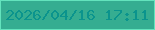 文字の大きさ：5、枠の色：63e3bd、背景の色：35ad91、文字の色：0b948d 無料ブログパーツのブログ時計