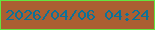 文字の大きさ：4、枠の色：63e540、背景の色：aa5f32、文字の色：0b7299 無料ブログパーツのブログ時計