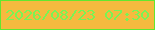文字の大きさ：1、枠の色：63e72f、背景の色：f5ba3f、文字の色：79f454 無料ブログパーツのブログ時計
