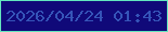 文字の大きさ：4、枠の色：63e7bf、背景の色：100979、文字の色：3554b8 無料ブログパーツのブログ時計