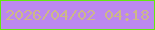 文字の大きさ：1、枠の色：63e80e、背景の色：bc88ef、文字の色：cdb888 無料ブログパーツのブログ時計