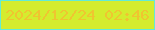 文字の大きさ：1、枠の色：63ebd6、背景の色：d4ec2f、文字の色：efc530 無料ブログパーツのブログ時計