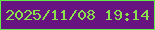 文字の大きさ：4、枠の色：63ed49、背景の色：681480、文字の色：8be04e 無料ブログパーツのブログ時計