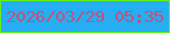 文字の大きさ：5、枠の色：63f11a、背景の色：26adf2、文字の色：c65177 無料ブログパーツのブログ時計