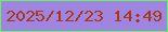 文字の大きさ：5、枠の色：63f35a、背景の色：a084e1、文字の色：a73911 無料ブログパーツのブログ時計