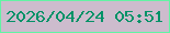 文字の大きさ：1、枠の色：63f3a4、背景の色：cdbccd、文字の色：019267 無料ブログパーツのブログ時計