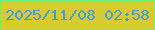 文字の大きさ：1、枠の色：63f672、背景の色：d9ca32、文字の色：3c9edd 無料ブログパーツのブログ時計