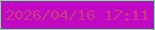 文字の大きさ：3、枠の色：63fc83、背景の色：c008c5、文字の色：c5407b 無料ブログパーツのブログ時計