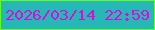 文字の大きさ：3、枠の色：63fe1c、背景の色：26b7b7、文字の色：d80cdd 無料ブログパーツのブログ時計