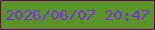 文字の大きさ：3、枠の色：64055b、背景の色：599526、文字の色：812def 無料ブログパーツのブログ時計