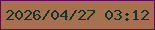 文字の大きさ：1、枠の色：640560、背景の色：a77051、文字の色：10352b 無料ブログパーツのブログ時計