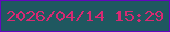 文字の大きさ：5、枠の色：6406bd、背景の色：1f5860、文字の色：d82973 無料ブログパーツのブログ時計
