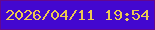 文字の大きさ：4、枠の色：64078f、背景の色：4307d0、文字の色：ecc852 無料ブログパーツのブログ時計
